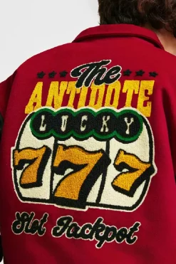 Embroidered Slots Varsity Jacket