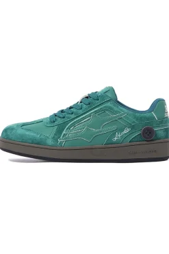 Emerald Green Retro Trainer Sneakers