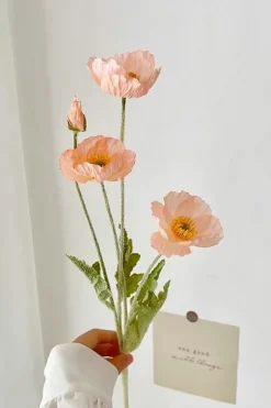 Faux Aesthetic Poppy Flowers