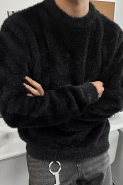 Faux Mink Knit Sweater
