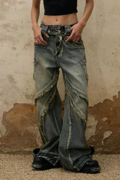 Fluid Patchwork Jeans