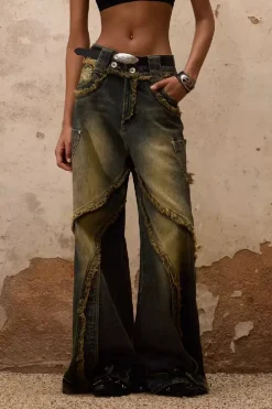 Fluid Patchwork Jeans