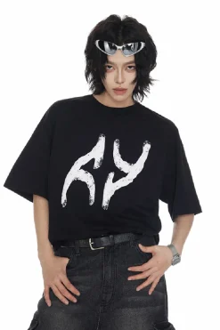 Foam Logo Print Oversized Tee