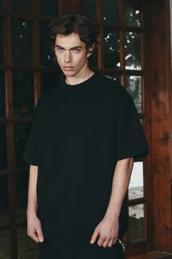 425g Embroidered Studded Cotton Tee