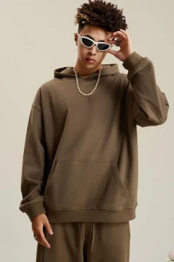 445G Solid Basic Hoodie