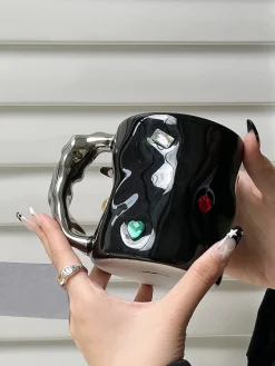 Gemstone Chrome Plated Mug