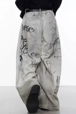 Graffiti Oversized Jeans