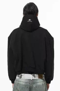 1000gsm Metal Detail Hooded Sweatshirt