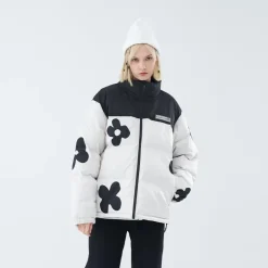 Handpainted Flowers Down Jacket