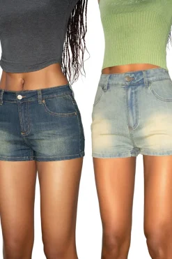 High-Waist Denim Hot Shorts