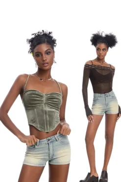 High-Waist Denim Hot Shorts