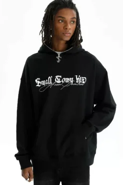 Hip Hop Zip Embroidered Hoodie