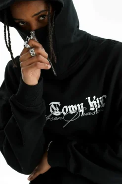 Hip Hop Zip Embroidered Hoodie