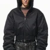 Hooded Logo Studded Cotton Jacket