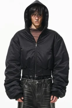 Hooded Logo Studded Cotton Jacket