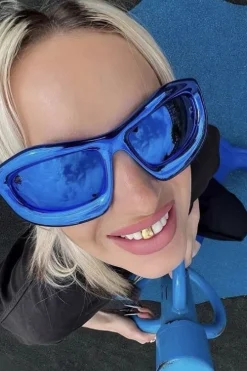 Inflated Chrome Sunglasses