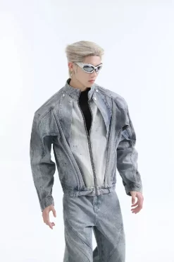 Ink Splatter Zip Jacket