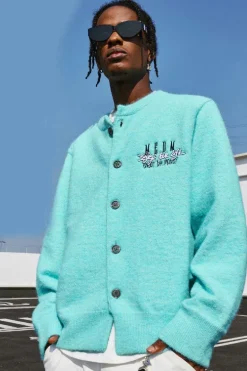 Logo Knit Embrodiered Cardigan