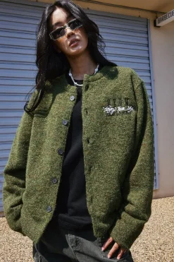 Logo Knit Embrodiered Cardigan