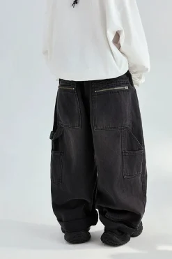 Loose Fit Double Knee Jeans
