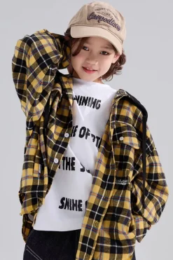 Loose Fit Plaid Coat