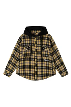 Loose Fit Plaid Coat