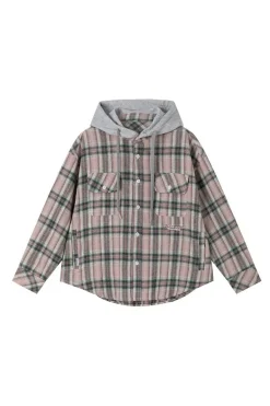 Loose Fit Plaid Coat