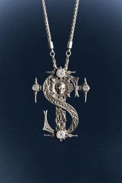 Medieval Skull Pendant Necklace