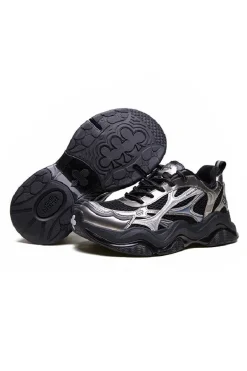 Metallic Breathable Dad Sneakers