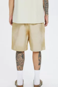 Mud Dye Print Distressed Shorts