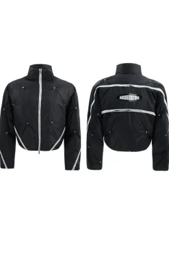 Multi-Zip Deconstructed Puffer Jacket