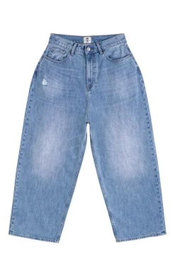 13.5oz Blue Washed Baggy Jeans