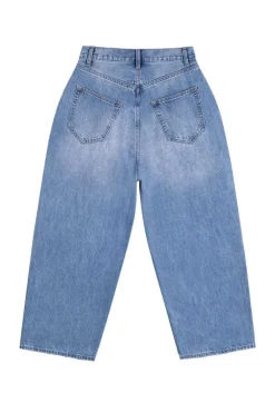 13.5oz Blue Washed Baggy Jeans