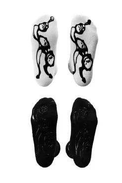 3-Pack Asymmetric Jacquard Socks