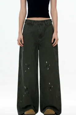 Paint Splatter Adjustable Cargo Pants