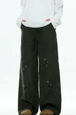 Paint Splatter Adjustable Cargo Pants