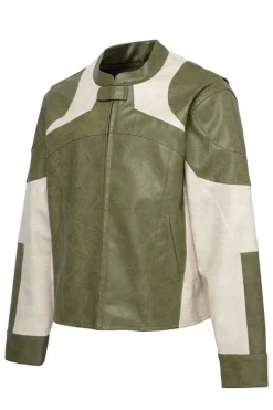 Patchwork Vintage Biker Leather Jacket
