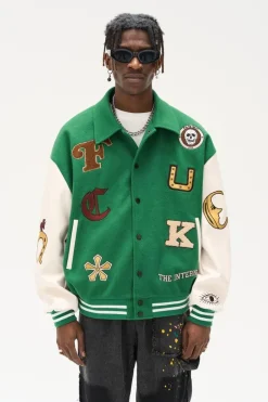 Penitent Embroidered Varsity Jacket