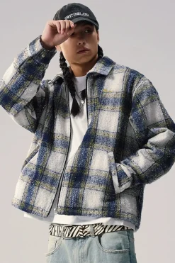 Plaid Oversized Casual Jacket
