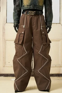 Pleated Loose Cargo Pants