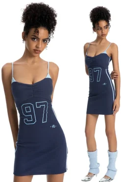 Printed Contrast Bodycon Dress