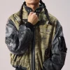 Printed Patchwork Padded Bomber Jacket