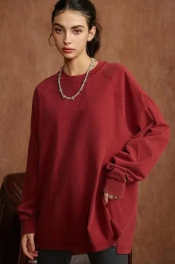 Raglan Sleeve Vintage Crew