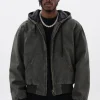 Retro Hooded Work Jacket