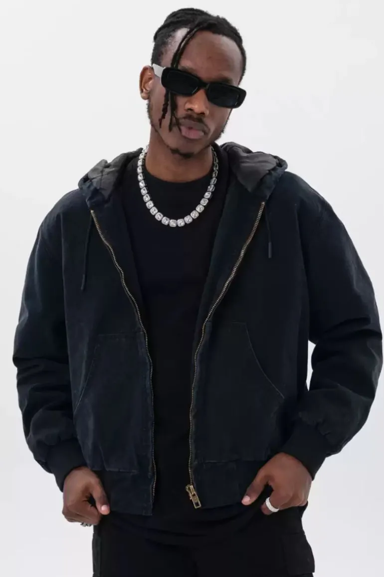 Retro Hooded Work Jacket