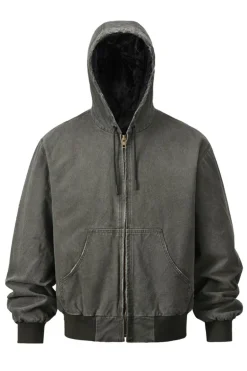Retro Hooded Work Jacket