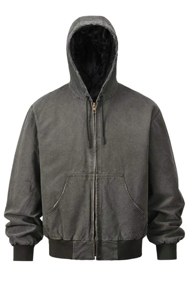 Retro Hooded Work Jacket