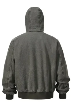 Retro Hooded Work Jacket