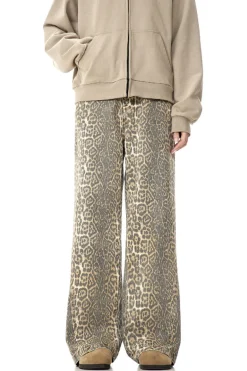 Retro Leopard Jeans