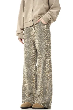 Retro Leopard Jeans